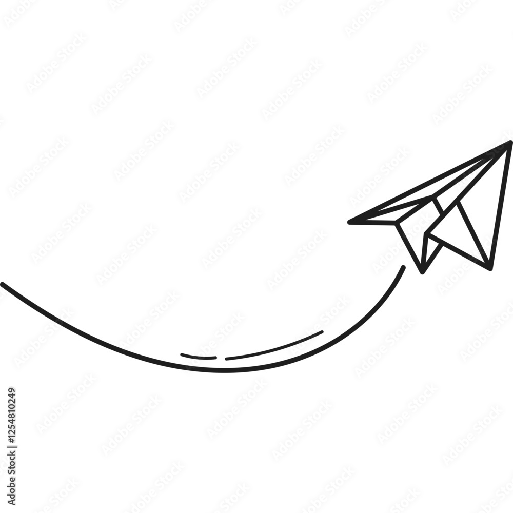 Paper Plane Dotted Line Paper Plane Dotted Line