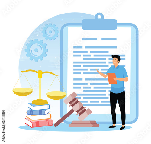 Legal advice concept and consultation. Law and justice scene.