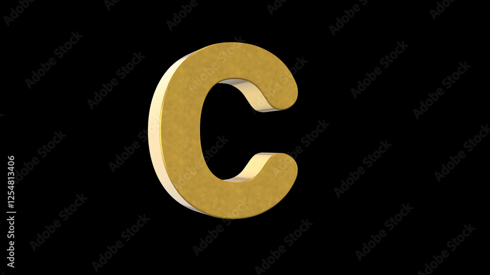 English alphabet Letter C 4k Illustration. Script text labels. English alphabet Letter C 4k Illustration. Script text labels.