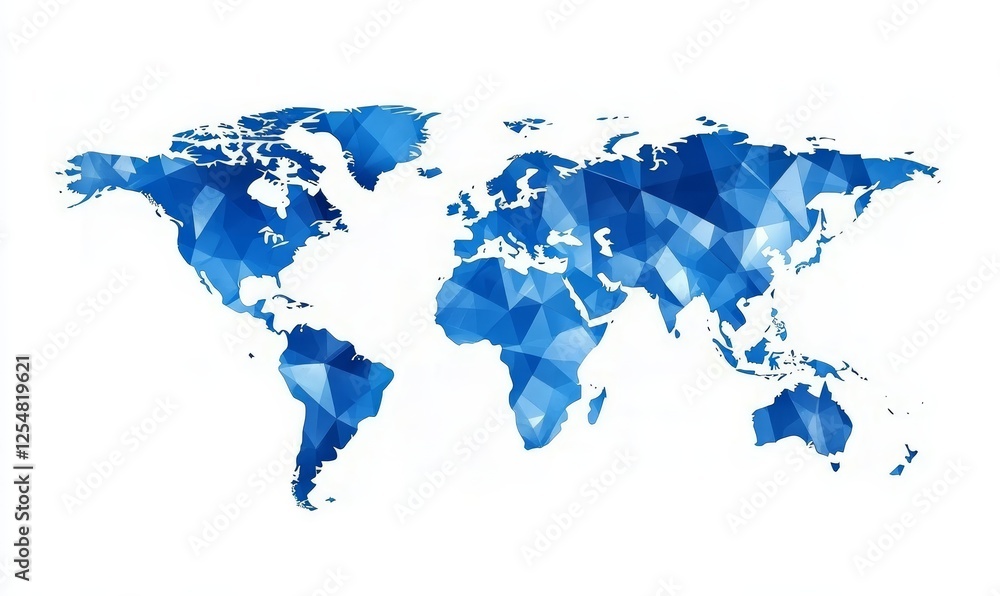 Obraz premium Abstract polygonal world map.