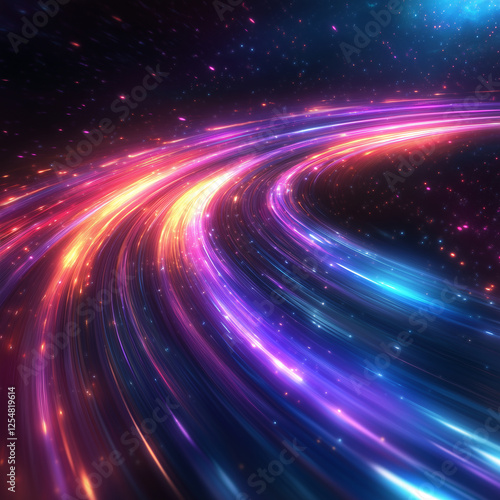 a futuristic whoosing background space blur with vibrant colors