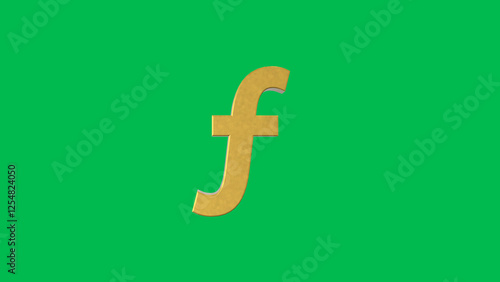 Golden Aruban florin or Antillean guilder Currency symbol. Presentations on Business, Financial, and Marketing Concepts. Aruban florin is the Currency of Aruba. 3D rendering