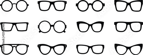 Stylish Sunglasses outline  vector art illustration.