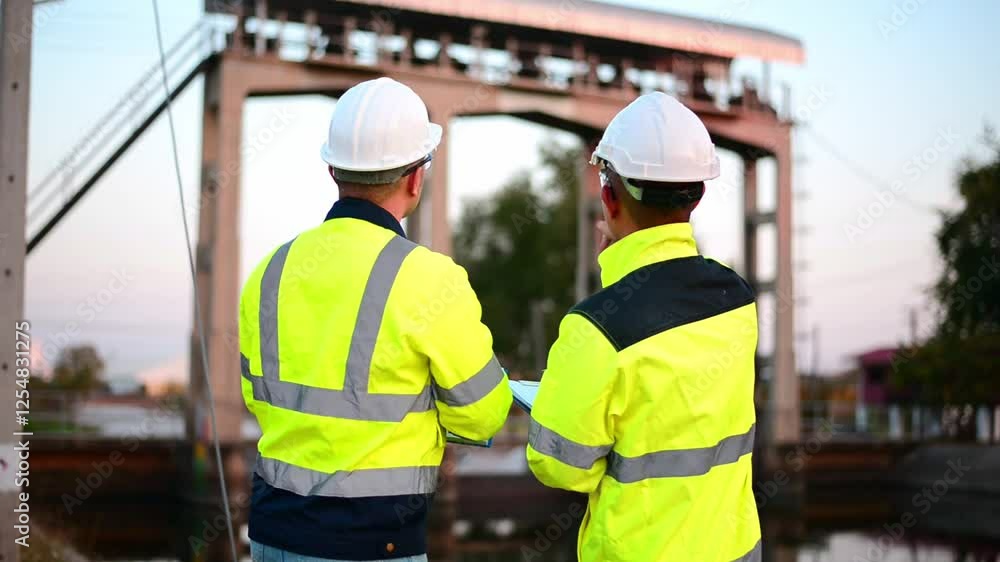 Structural engineers and technicians are rigorously inspecting the dam's floodgates to ensure they are functioning properly. Structural engineers and technicians are rigorously inspecting the dam's floodgates to ensure they are functioning properly.