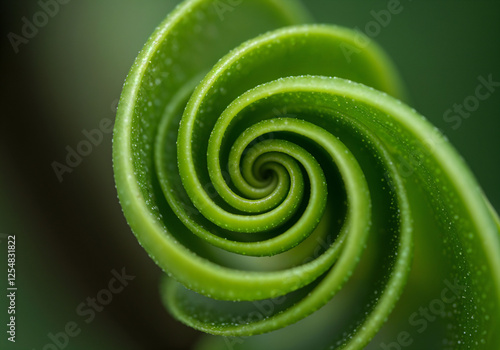 abstract eco background with natural swirl leaf . Generative AI