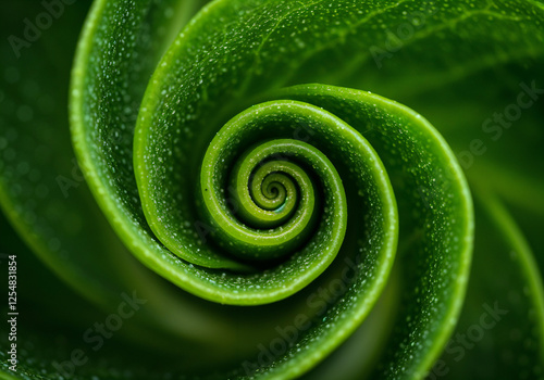 abstract eco background with natural swirl leaf . Generative AI