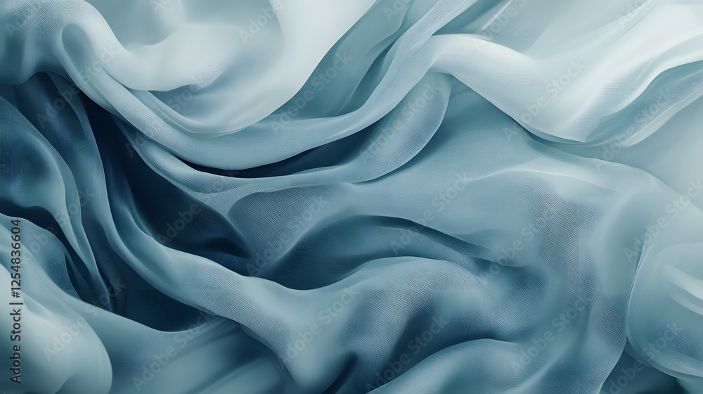 Fototapeta premium Blue and white wavy pattern background design with a soft teal color scheme for creative projects