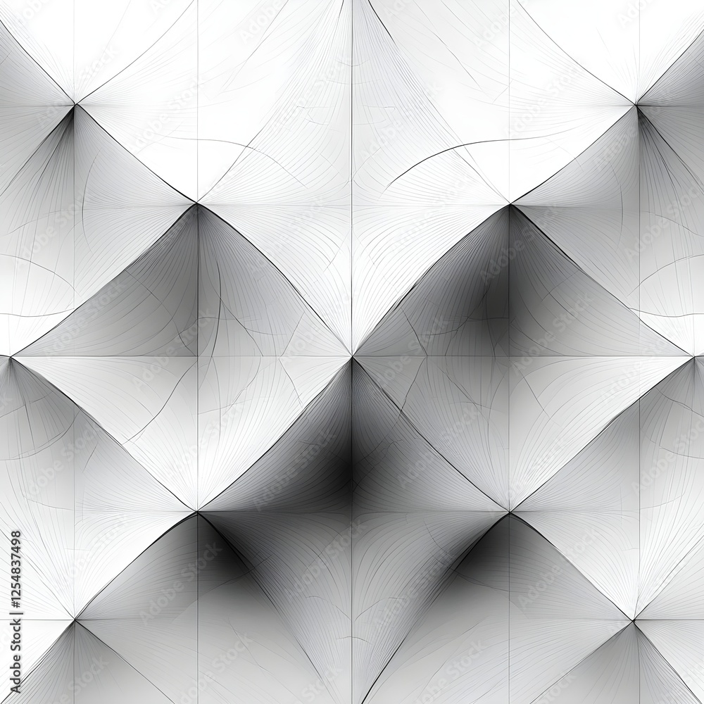 Obraz premium A minimalist kaleidoscope pattern created using thin, clean-line segments.