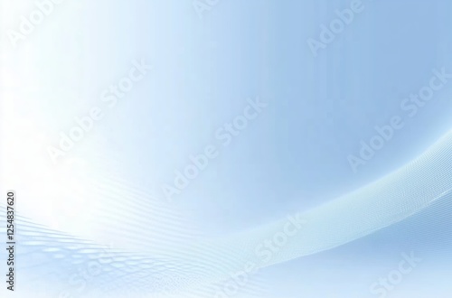 Sleek Abstract Design with Gentle Curves and Soft Blue Light Creating a Tranquil Atmosphere