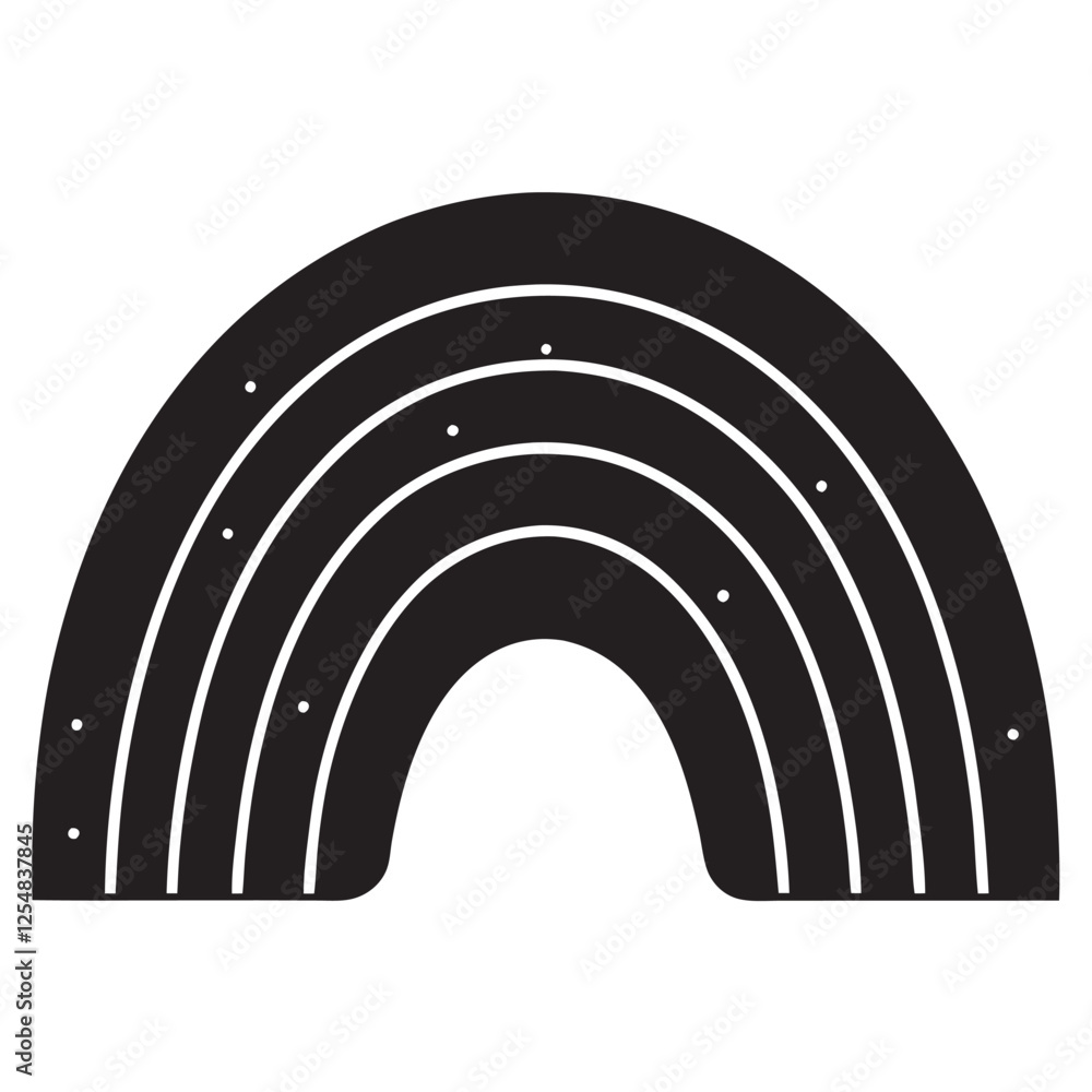 Obraz premium Rainbow icon silhouette 