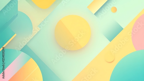 Wallpaper Mural Abstract Pastel Shapes Geometric Design Background Torontodigital.ca