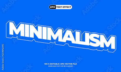 Modern Editable Text Effect Blue Minimalism Projects