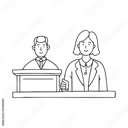 A lawyer presenting evidence in court, advocating for justice on behalf of their client