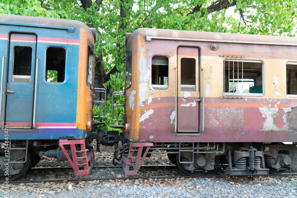 Old trains that are no longer in use Old trains that are no longer in use
