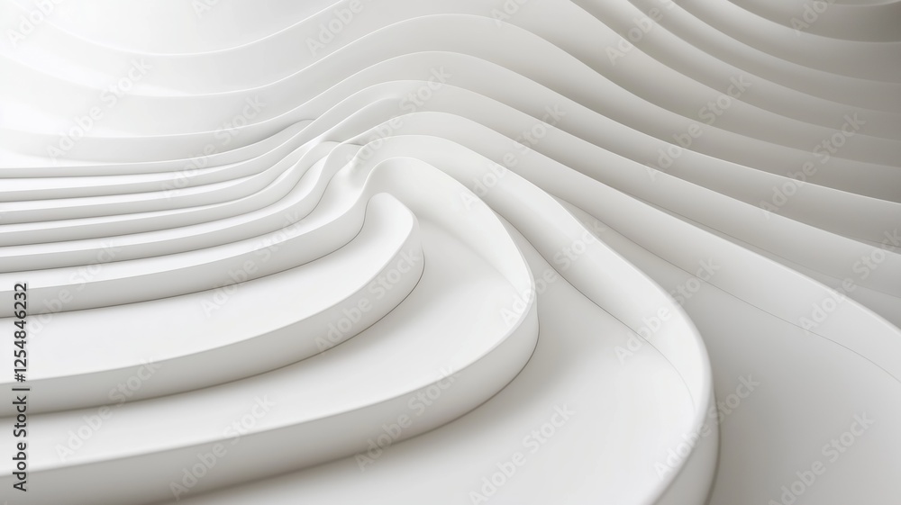 Obraz premium Curved Lines & Soft Shadows Minimalist