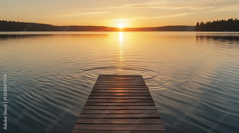 A tranquil wooden dock extends into a calm lake at sunset, with golden light reflecting on the water. The peaceful atmosphere invites relaxation, reflection, and a deep connection with nature
A tranquil wooden dock extends into a calm lake at sunset, with golden light reflecting on the water. The peaceful atmosphere invites relaxation, reflection, and a deep connection with nature