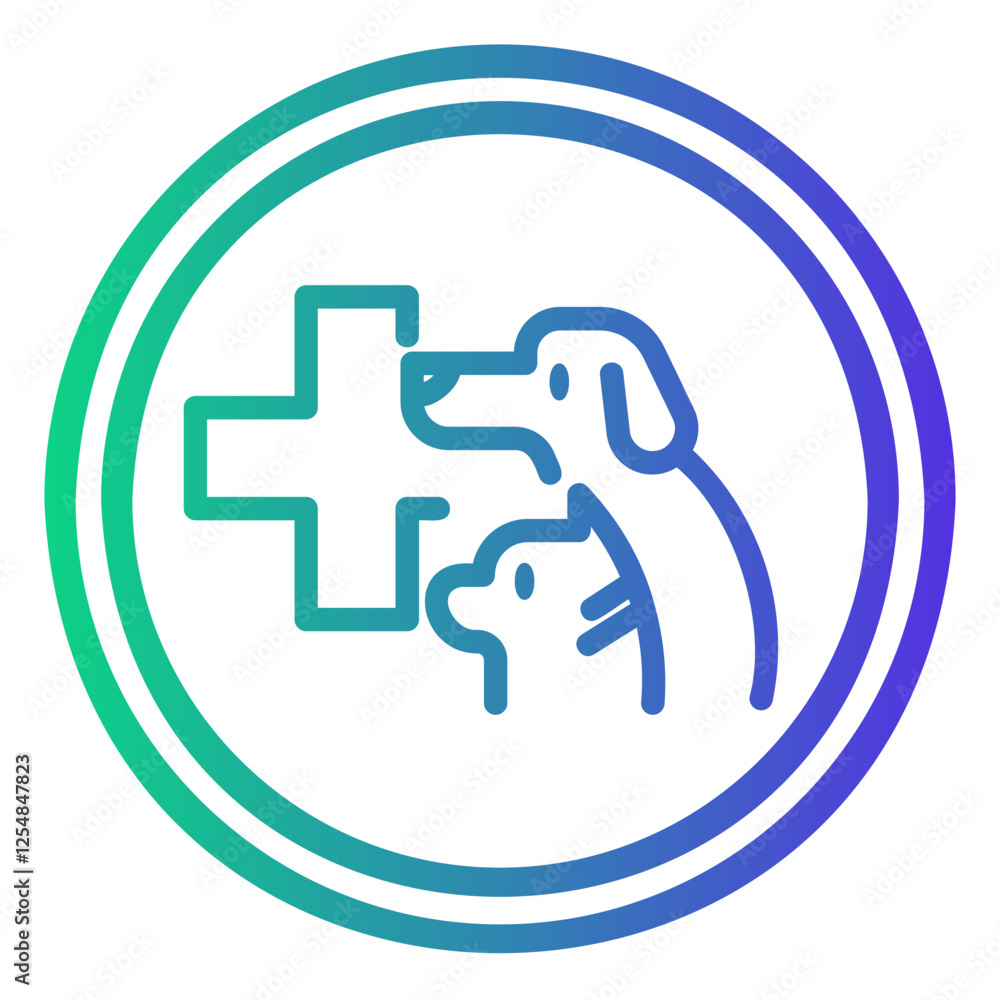 veterinarian Line Gradient Icon veterinarian Line Gradient Icon