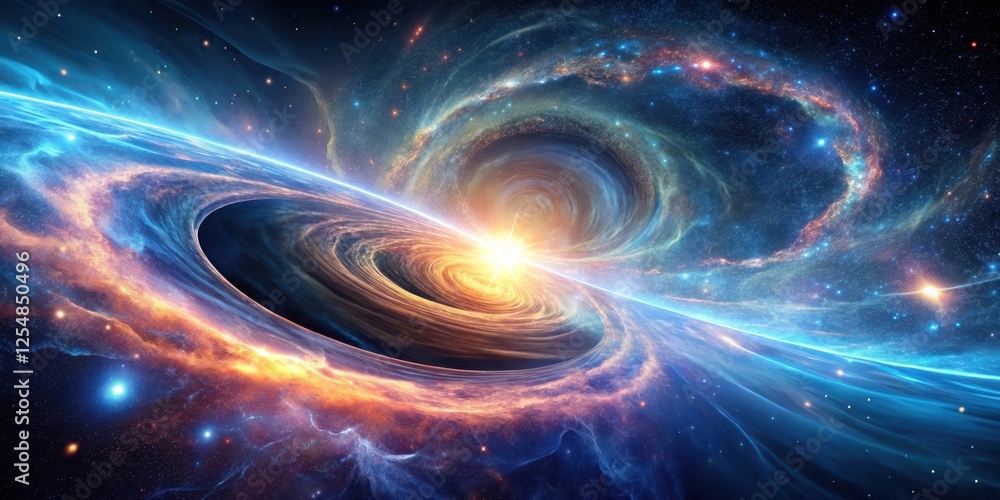 Galactic plasma waves distort the fabric of space-time, creating turbulent vortexes in a distant star system, futuristic universe , distant cosmos Galactic plasma waves distort the fabric of space-time, creating turbulent vortexes in a distant star system, futuristic universe , distant cosmos
