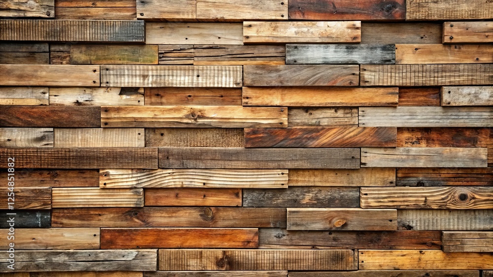 Rustic Wooden Plank Wall with Texture and Detail in Warm Tones Rustic Wooden Plank Wall with Texture and Detail in Warm Tones
