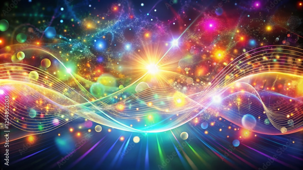 Vibrant Abstract Background with Colorful Lights and Waves Vibrant Abstract Background with Colorful Lights and Waves