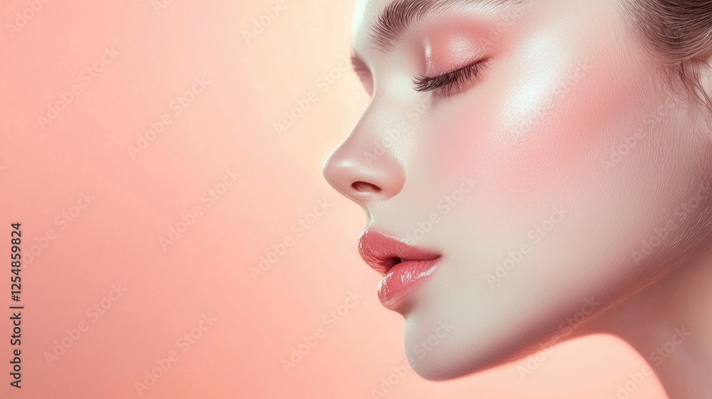 Serene Beauty: A Profile of Soft Pink Hues and Glowing Skin Serene Beauty: A Profile of Soft Pink Hues and Glowing Skin