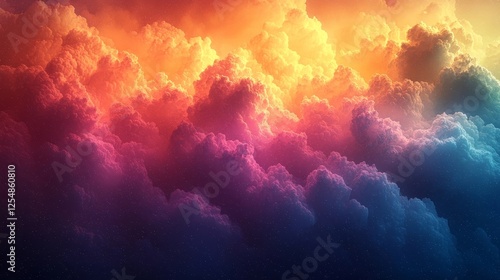 Fototapeta Naklejka Na Ścianę i Meble -  Cosmic Nebula with Vibrant Kaleidoscopic Patterns Blending Fuchsia Lime and Cobalt Hues for a Trippy Visual Effect