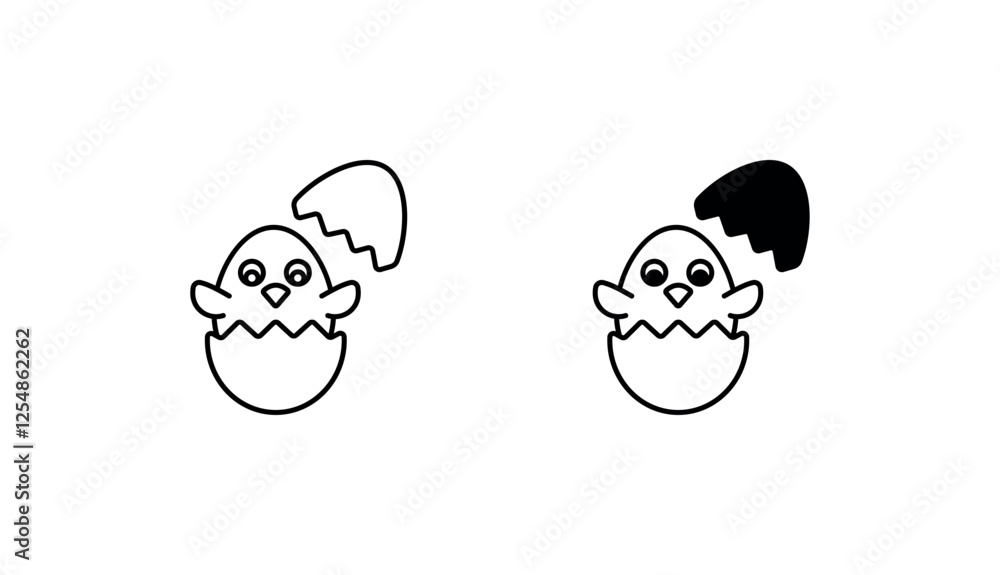 Egg Hatch icon design with white background stock illustration Egg Hatch icon design with white background stock illustration