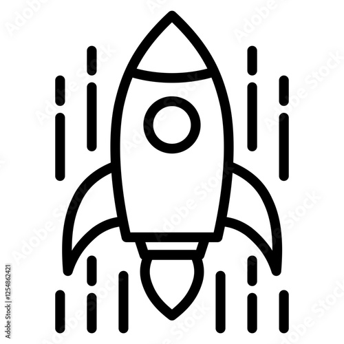 Rocket  Icon Element For Design