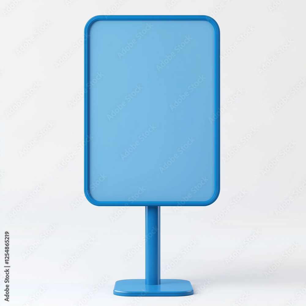 Blank blue exhibition board mockup isolated on white background Blank blue exhibition board mockup isolated on white background