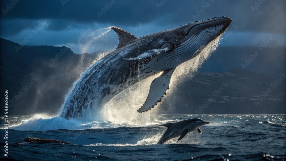 Fototapeta premium whale in the water