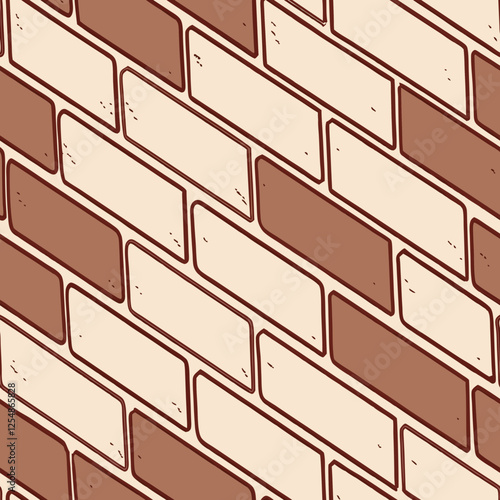 Seamless brick wall texture in warm tones