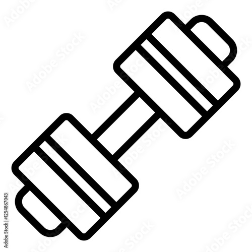 Iconic dumbbell fitness equipment for strength and cardio training.
