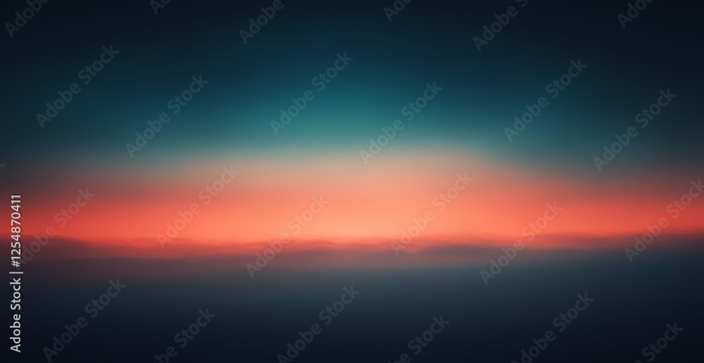 Naklejka premium Blurry sunset over misty horizon.