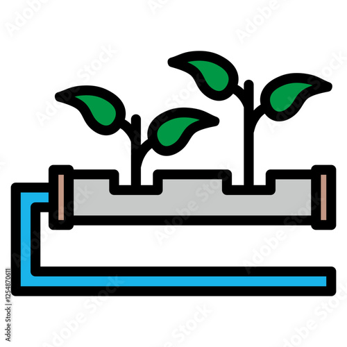 Hydroponics  Icon Element For Design