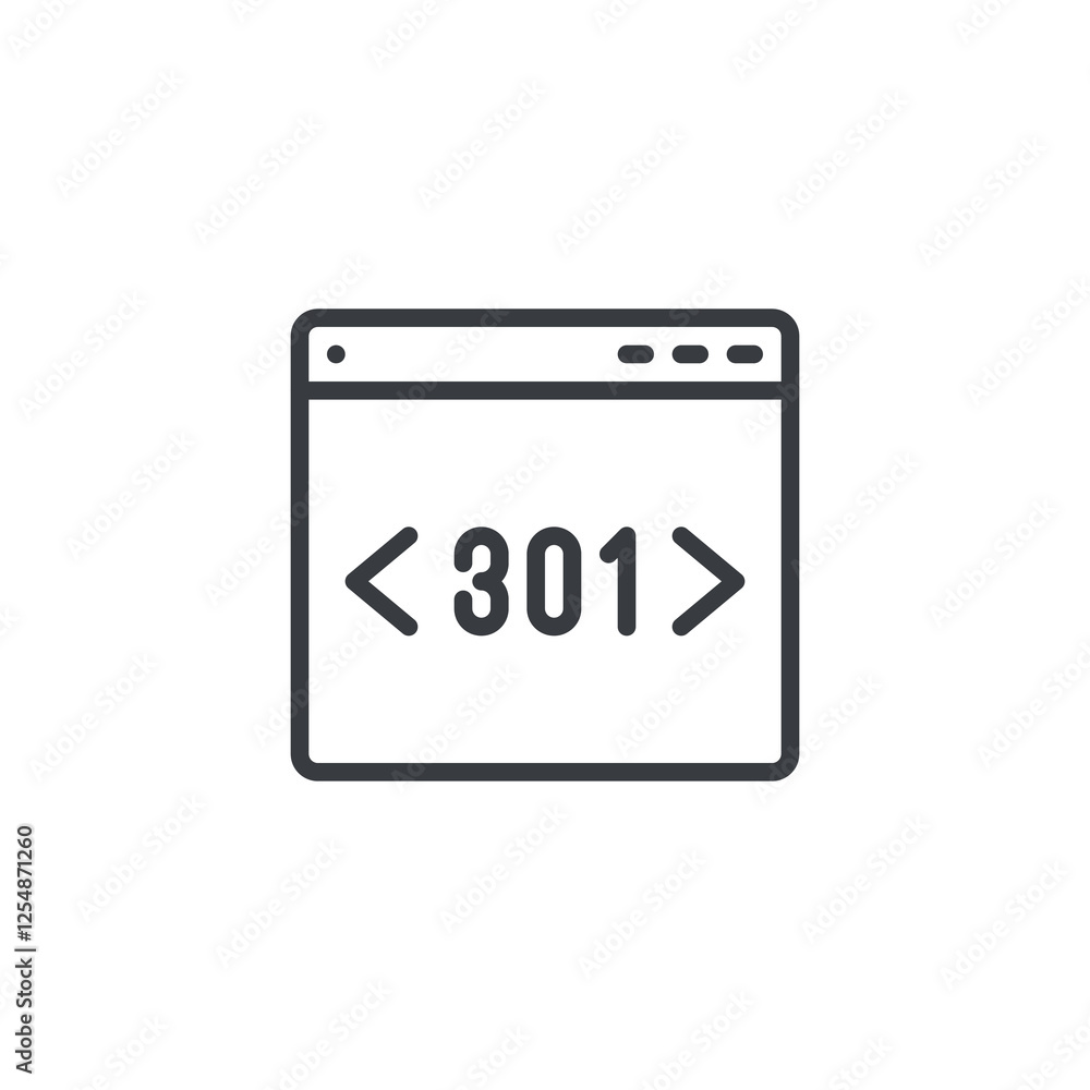 Redirect 301 line icon Redirect 301 line icon