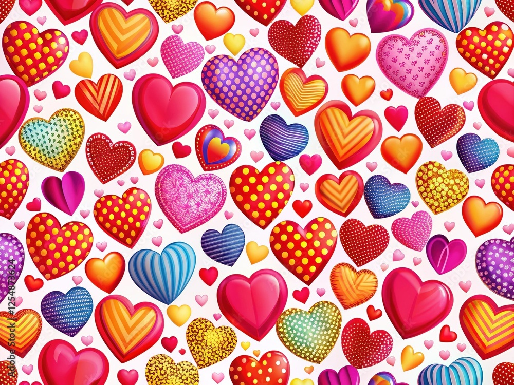 Abstract Valentine's Day Street Art Pattern - Right Side Copy Space Abstract Valentine's Day Street Art Pattern - Right Side Copy Space