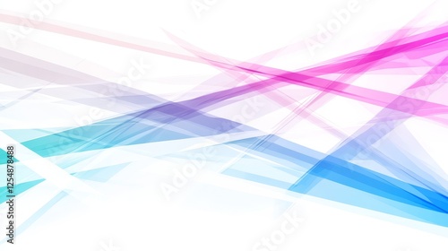 Wallpaper Mural Abstract Overlapping Geometric Shapes with Vibrant Pink Blue and White Colors Torontodigital.ca