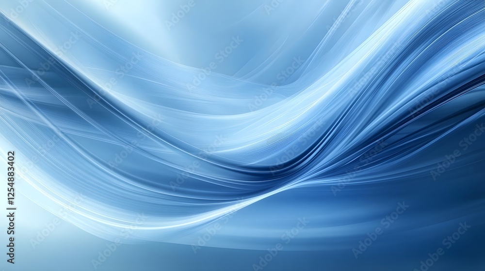 Obraz premium Abstract blue wave design flows gracefully across the image