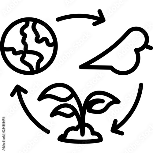 Biodiversity Conservation line icon