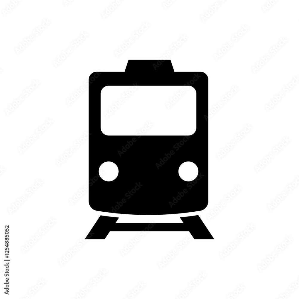 Flat icon representing efficient logistics with a train. Symbolizes land transportation, cargo management, and streamlined shipping processes for businesses Flat icon representing efficient logistics with a train. Symbolizes land transportation, cargo management, and streamlined shipping processes for businesses