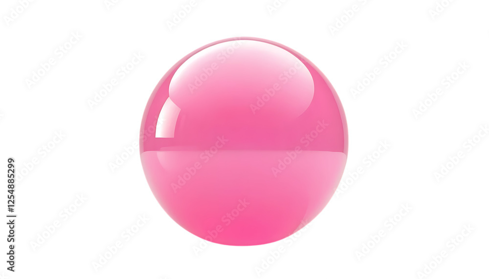 3D glossy pink bubble sphere with a reflective surface png 3D glossy pink bubble sphere with a reflective surface png