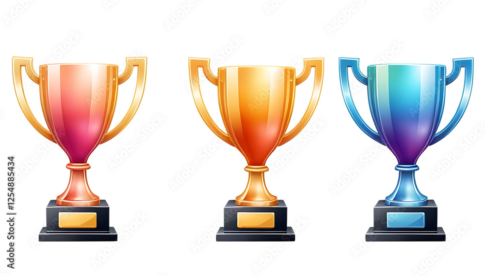 3D glossy gradient trophy icon png 3D glossy gradient trophy icon png