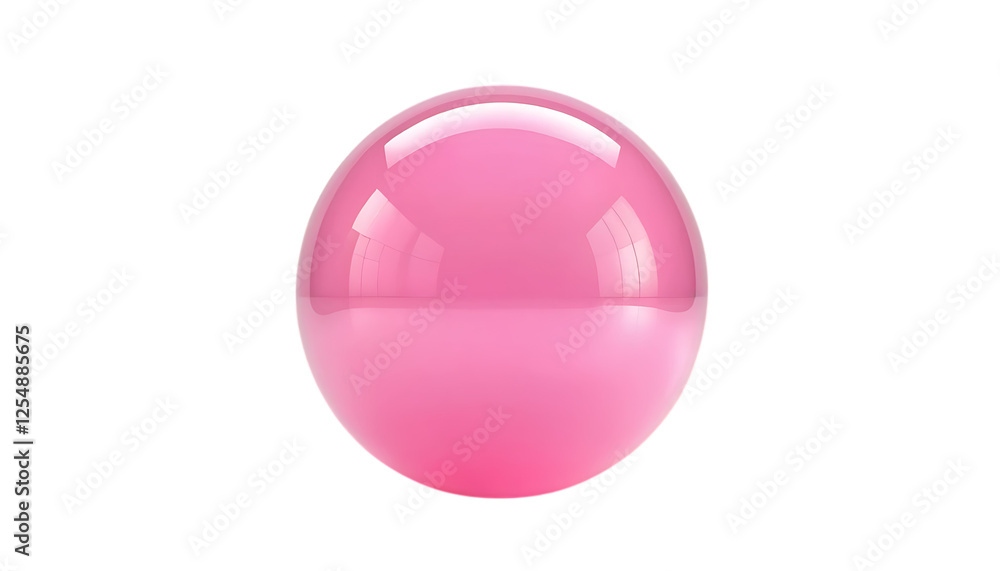 3D glossy pink bubble sphere with a reflective surface png 3D glossy pink bubble sphere with a reflective surface png