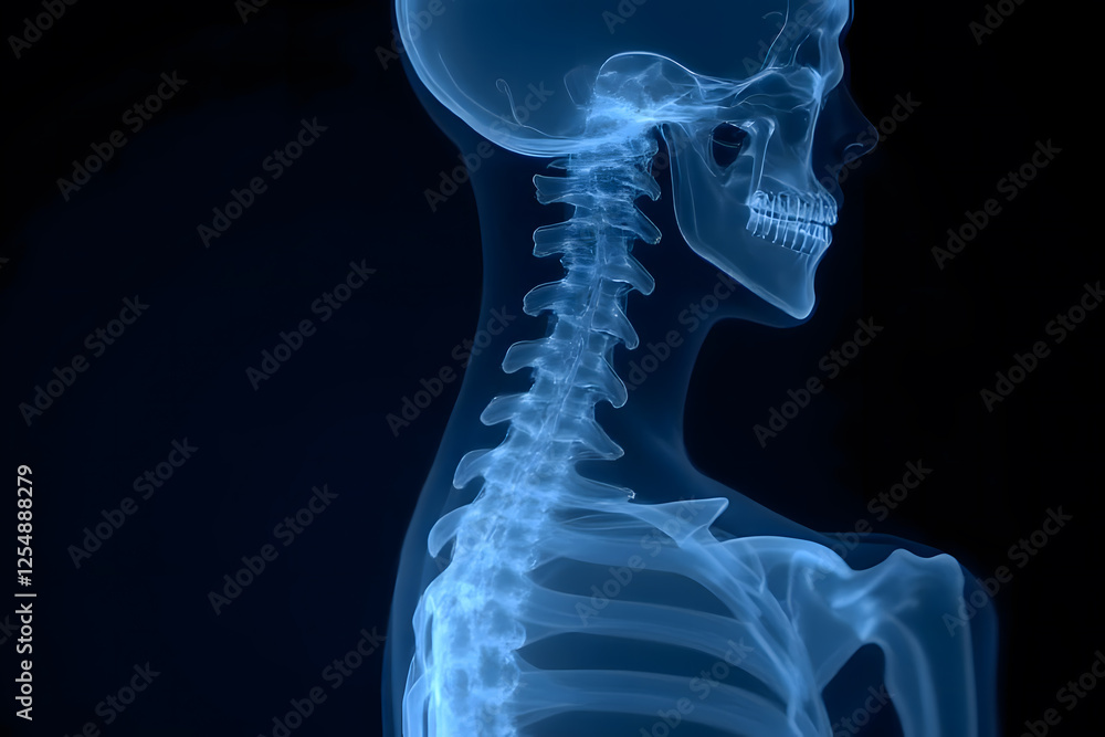 simulation of the human spine created by AI for study and treatment simulation of the human spine created by AI for study and treatment