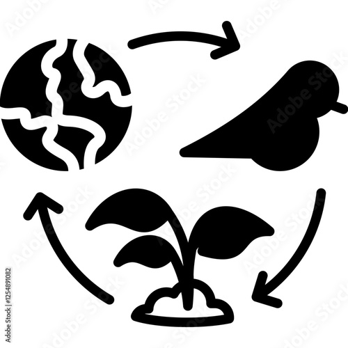 Biodiversity Conservation glyph icon