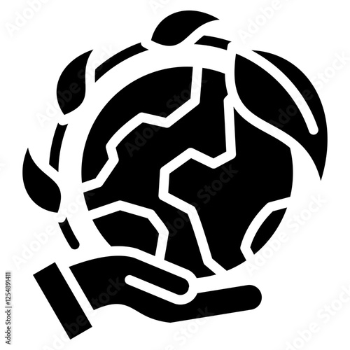 Save The Planet glyph icon