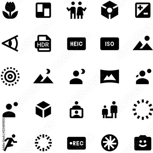 Set of Photography icons	
