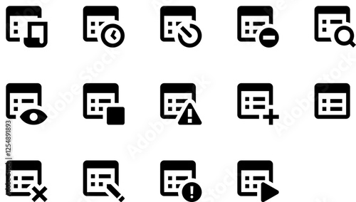 Set of Programming browser icons	
