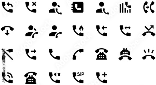 Set of Phone call icons	
