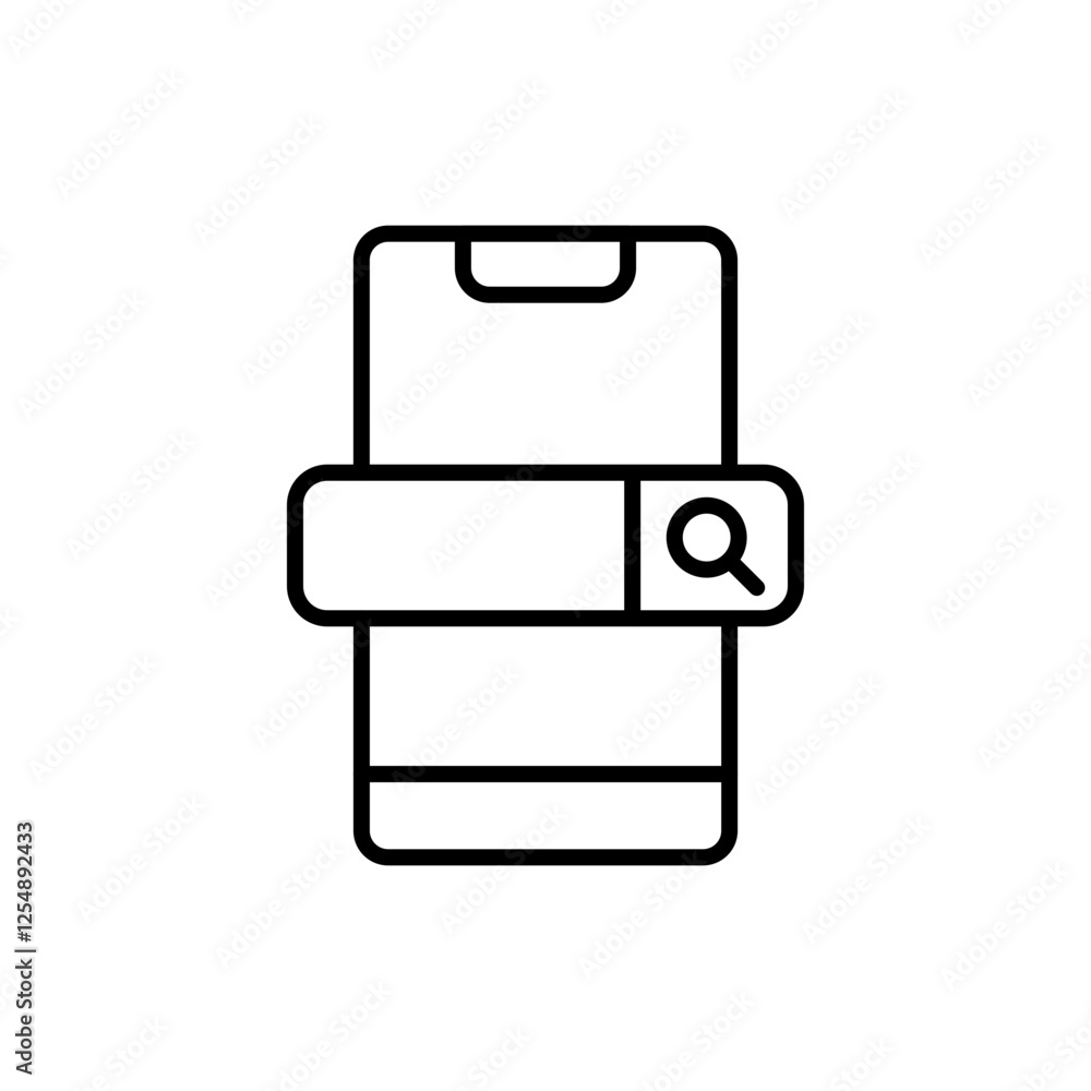 Search engine app outline icons, minimalist vector illustration ,simple transparent graphic element .Isolated on white background Search engine app outline icons, minimalist vector illustration ,simple transparent graphic element .Isolated on white background